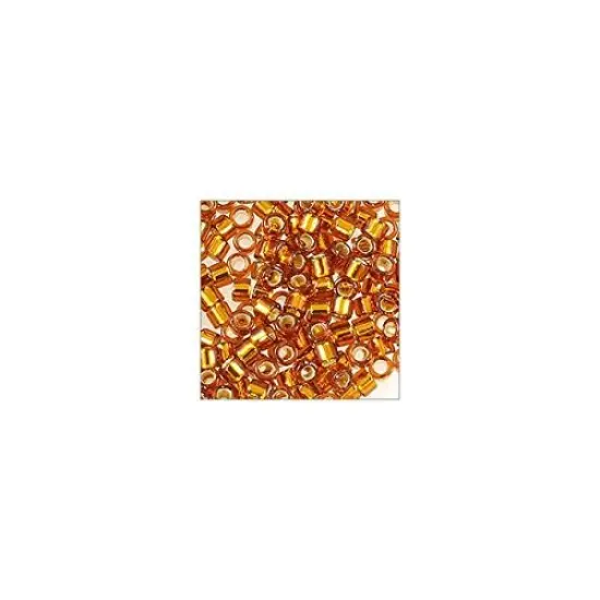 Miyuki Delica Seed Bead 11/0 Silver Lined Amber {3}