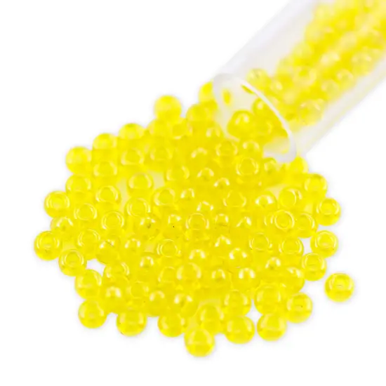 Miyuki Round Rocaille Seed Bead 8/0 Transparent Luster Yellow {1}