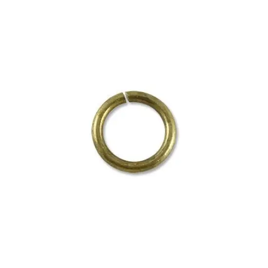 JewelrySupply Jump Ring - Open 8mm Antique Brass Plated (50-Pcs) {1}