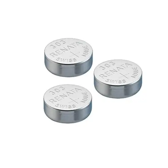 3 x Renata 303 Watch Battery Swiss Made Silver Oxide 1.5 v (SR44SW) {1}