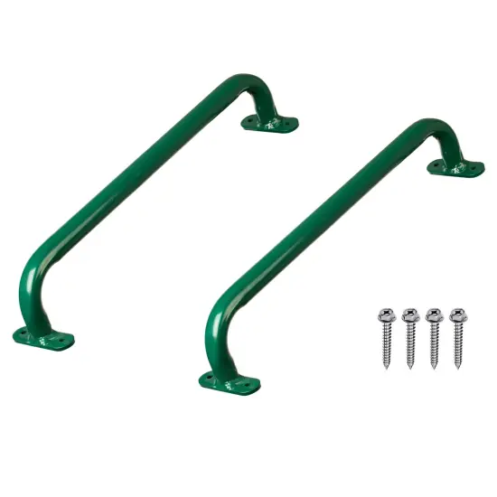 Green Metal Safety Grab Handles Set, Kids Outdoor Play House Hand Grip Bars for Jungle Gym Playground Set Accessory {5}