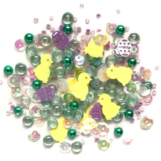 Buttons Galore Sparkletz DIY Craft Embellishments 30 Grams - 3 Packs of Happy Easter {1}