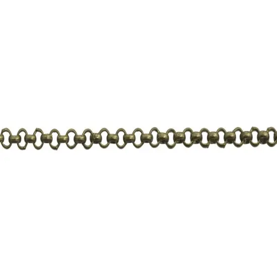 JewelrySupply 2mm Antique Brass Plated Rolo Chain (Priced per Foot) {1}