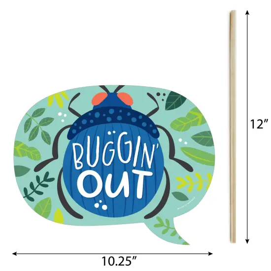 Big Dot of Happiness Funny Buggin' Out - Bugs Birthday Party Photo Booth Props Kit - 10 Piece {6}