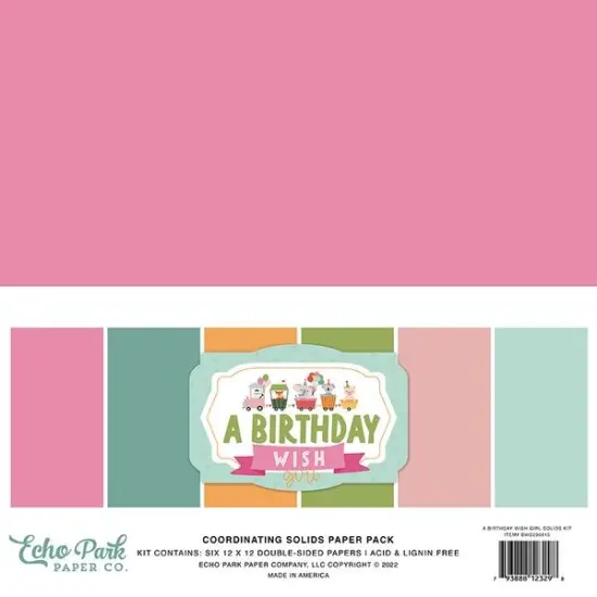 Echo Park A Birthday Wish Girl Solids Kit {1}
