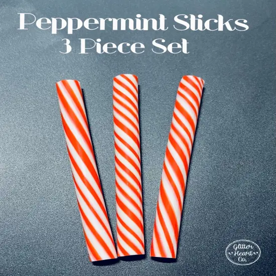 Fake Candy - Peppermint Stick Toppers by Glitter Heart Co.™ {1}