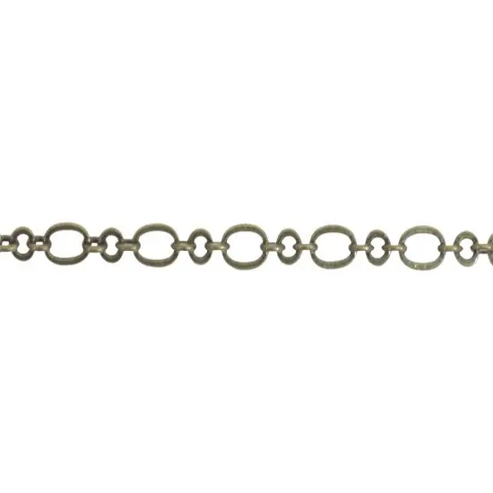 JewelrySupply 2.5mm Antique Brass Plated Figaro Chain (Priced per Foot) {1}