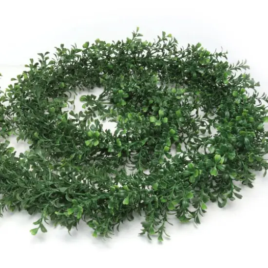 Lush 9' Boxwood Garland - Set of 12 - 760 Tips for Fullness - Ideal for Christmas Decor & Year-Round Greenery - Artificial & Realistic - 2024 Christmas Collection, Floral Home by Artificial Flowers {1}