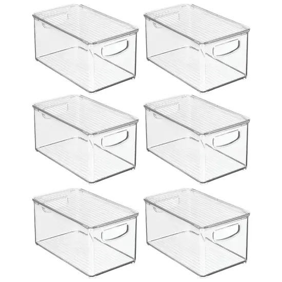 mDesign Plastic Storage Bin Box Container, Lid and Handles {5}