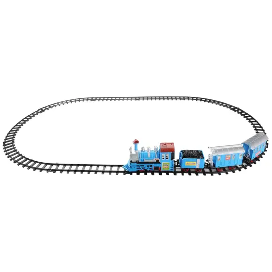 Northlight Lighted and Animated Classic Train Set with Sound - Blue - 14-Piece {3}