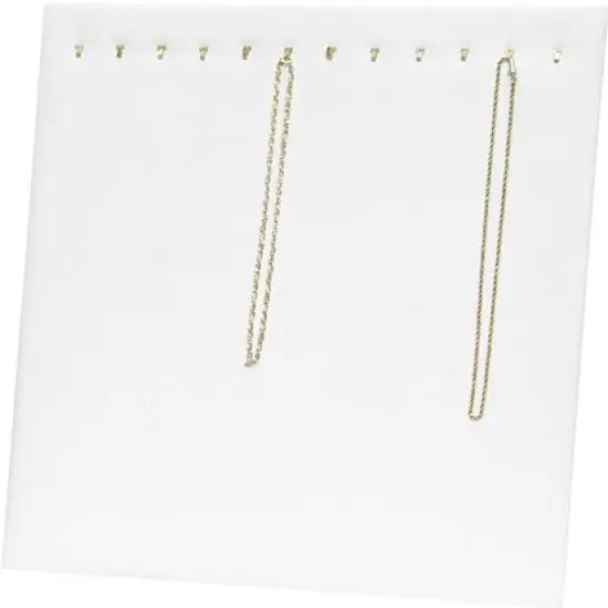 Chain Board 12 Hooks White Leatherette {1}