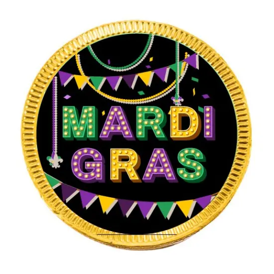 80ct Mardi Gras Candy Party Favors Chocolate Coins(80 Pack)- By Just Candy {3}