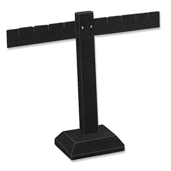 JewelrySupply Black Earring Stand T-Bar 4-Pairs {1}