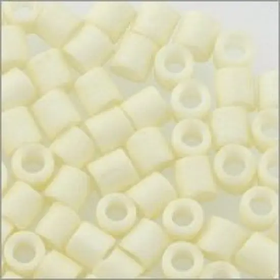Miyuki Delica Seed Bead 8/0 Matte Opaque Glazed Luster Ivory {2}