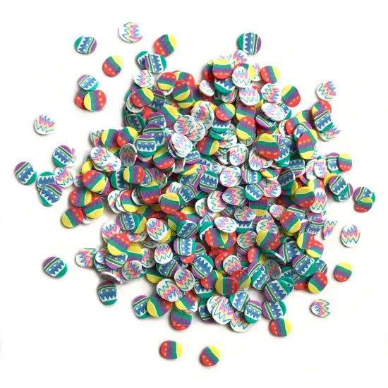 Buttons Galore Sprinkletz Embellishments for Crafts, Tiny Polymer Clay Shapes & Unique Designs -Easter Eggs - 3 Pack {2}