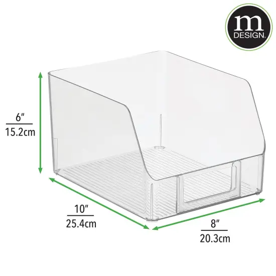 mDesign Wide Plastic Food Storage Bin with Label Holder {2}