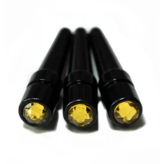 WE Games Black Metal Cribbage Pegs with Swarovski Austrian Crystals - Set of 3 {5}