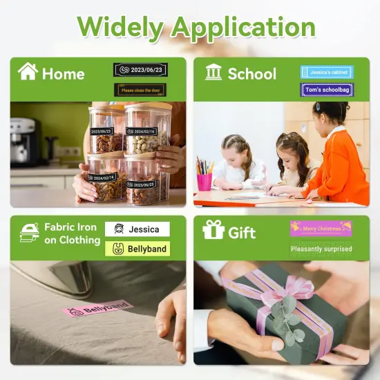 Label Makers, Label Maker Machine with Tape P12, Portable Mini Thermal Inkless Label Printer with Fonts, Bluetooth Sticker Maker for Home Office Organization Labeling {4}