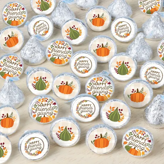 Big Dot of Happiness Fall Friends Thanksgiving - Friendsgiving Party Small Round Candy Stickers - Party Favor Labels - 324 Count {1}