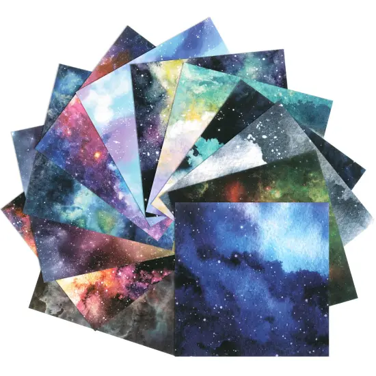 Wrapables 6x6 Decorative Single-Sided Scrapbook Paper for Arts & Crafts Projects, Scrapbooking, Card-Making Galactic Space {4}
