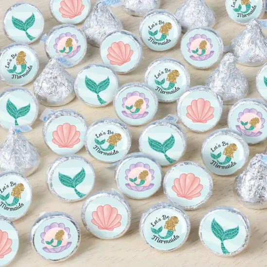 Big Dot of Happiness Let's Be Mermaids - Baby Shower or Birthday Party Small Round Candy Stickers - Party Favor Labels - 324 Count {1}