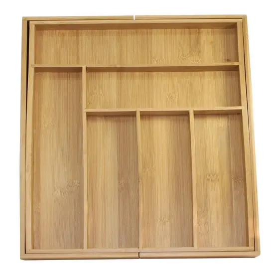 Oceanstar 5 Piece Bamboo Expandable Drawer Utensil Organizer Set Brown {3}