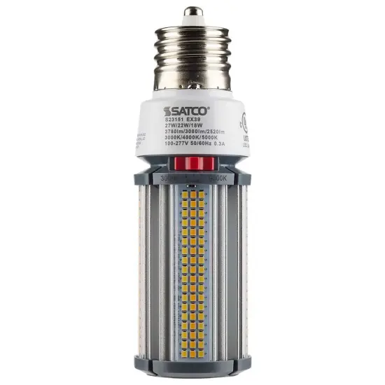Satco LED HID Replacement 27/22/18 Wattage & CCT Selectable Mogul Base 100-277V Warm to Cool White {6}