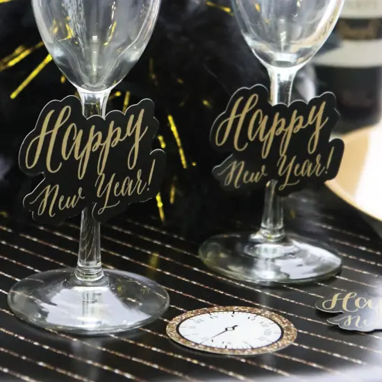 Big Dot of Happiness New Year's Eve - Gold - DIY Shaped 2025 New Years Eve Party Cut-Outs - 24 Count {7}