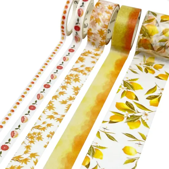 Wrapables Decorative Washi Tape Box Set (10 Rolls) Harvest Fruit {3}