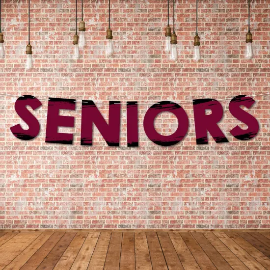 Big Dot of Happiness Maroon Senior Night - High School Sports and Graduation Party Decorations - Seniors - Outdoor Letter Banner {4}