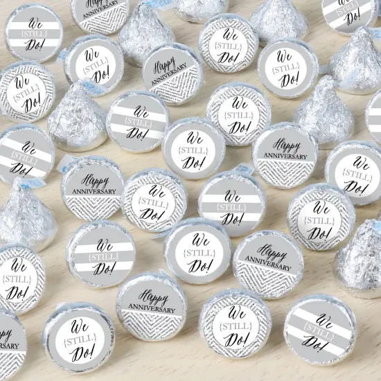 Big Dot of Happiness We Still Do - Wedding Anniversary - Anniversary Party Small Round Candy Stickers - Party Favor Labels - 324 Count {1}
