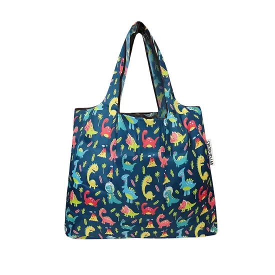 Wrapables Small Foldable Tote Nylon Reusable Grocery Bags Dinosaurs {2}
