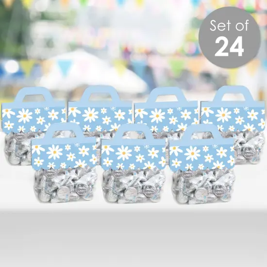 Big Dot of Happiness Blue Daisy Flowers - DIY Floral Party Clear Goodie Favor Bag Labels - Candy Bags with Toppers - Set of 24 {3}