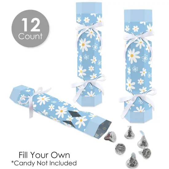 Big Dot of Happiness Blue Daisy Flowers - No Snap Floral Party Table Favors - DIY Cracker Boxes - Set of 12 {4}