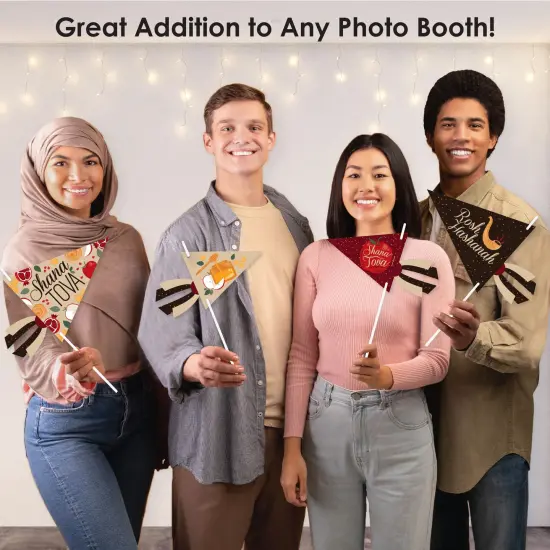 Big Dot of Happiness Rosh Hashanah - Triangle Jewish New Year Party Photo Props - Pennant Flag Centerpieces - Set of 20 {6}