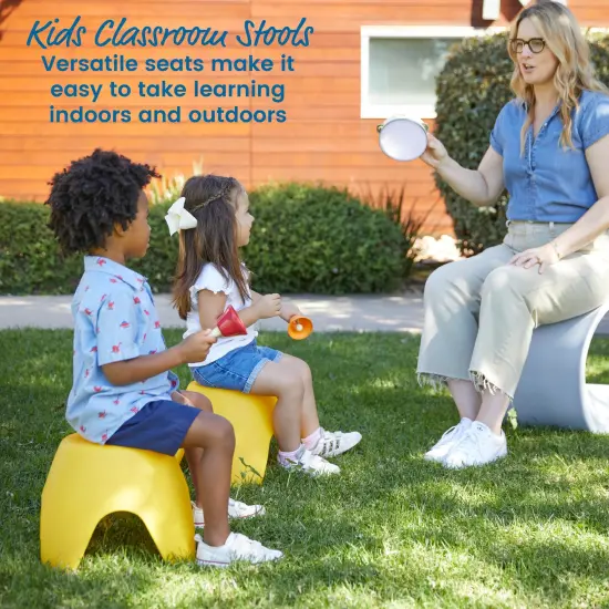 Ayana Stool Set, Flexible Seating, 4-Pack Yellow {3}