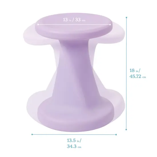 Twist Wobble Stool, 18in Seat Height, Active Seating Light Purple {2}
