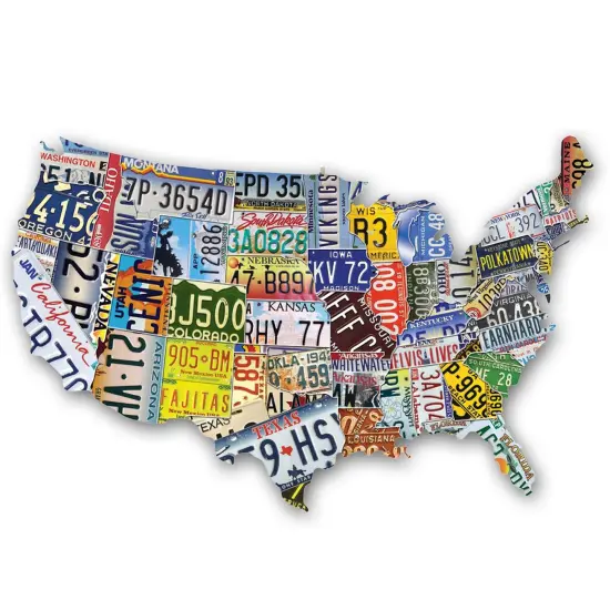 TDC Games USA License Plates Jigsaw Puzzle- 1,000 Pieces {1}