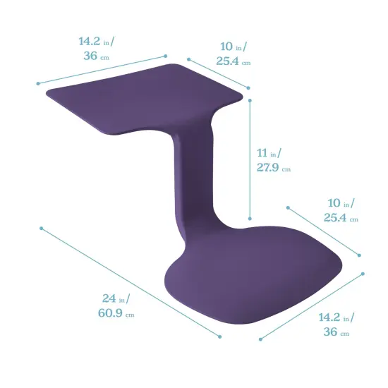 The Surf Portable Lap Desk, Kids Floor Desk, One-Piece Writing Table, Flexible Seating, 10-Pack Eggplant {2}