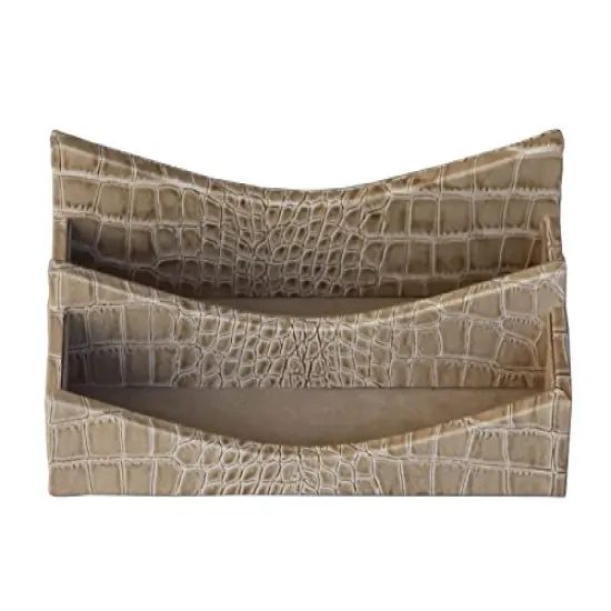 Protacini Breeze Beige Italian Patent Leather Letter Holder {1}