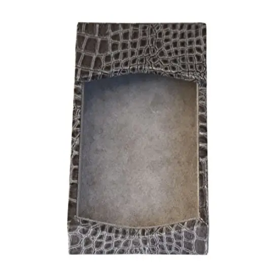 Protacini Castlerock GrayItalian Patent Leather 4 x 6 Memo Holder {1}