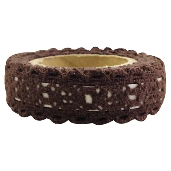 Wrapables Decorative Lace Tape Brown {1}