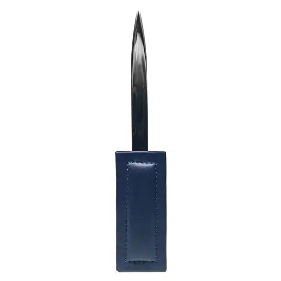 Navy Blue Bonded Leather Letter Opener {1}
