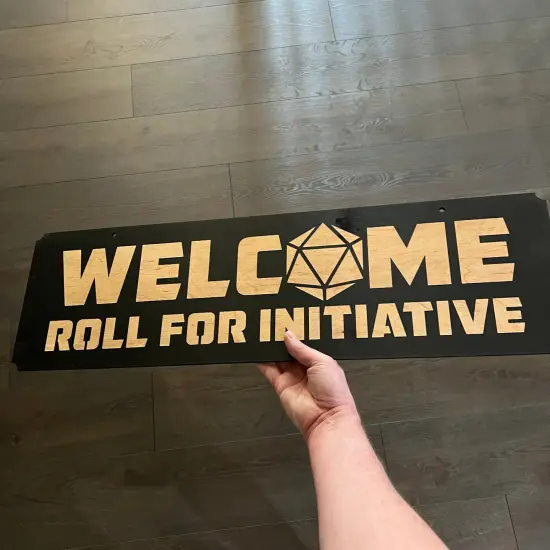 Welcome Roll for initiative BLACK sign 8x28 {3}