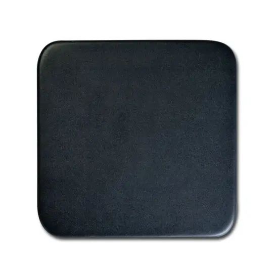 Black Leatherette Square Coaster for Glass Tabletop {1}