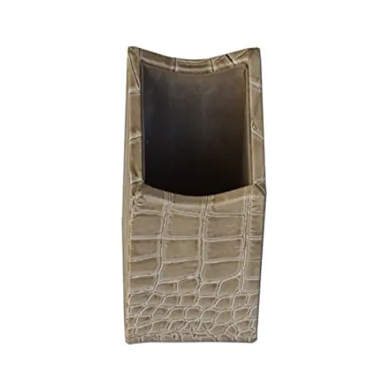 Protacini Breeze BeigeItalian Patent Leather Pencil Cup {1}