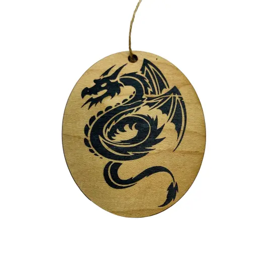 CUSTOM RED OR BLACK Dragon - ornament 4X3in RED DRAGON {2}