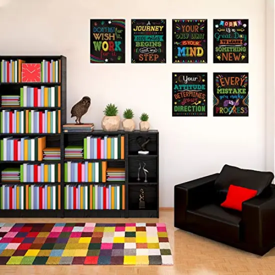 13 Pieces Motivational Posters for Classroom - Laminated Inspirational Posters and Bulletin Board Set with Quotes, Welcome Sign for Teachers, Students, School Counselors, Home, and Office {6}