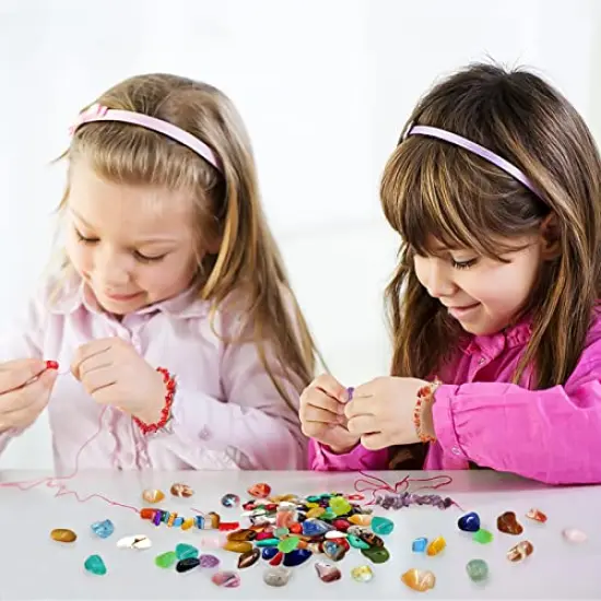 500 Pieces Natural Chip Stone Beads Multicolor 5mm to 8mm Irregular Gemstone Healing Crystal Loose Rocks Bead Hole Drilled DIY for Bracelet Necklace Earrings Jewelry Making Craft {5}