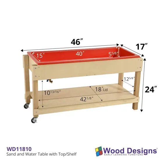 WD11810 Sand and Water Table with Top/Shelf {4}